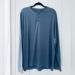 NWT Old Navy Active Henley / Gray Blue / XL